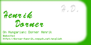 henrik dorner business card